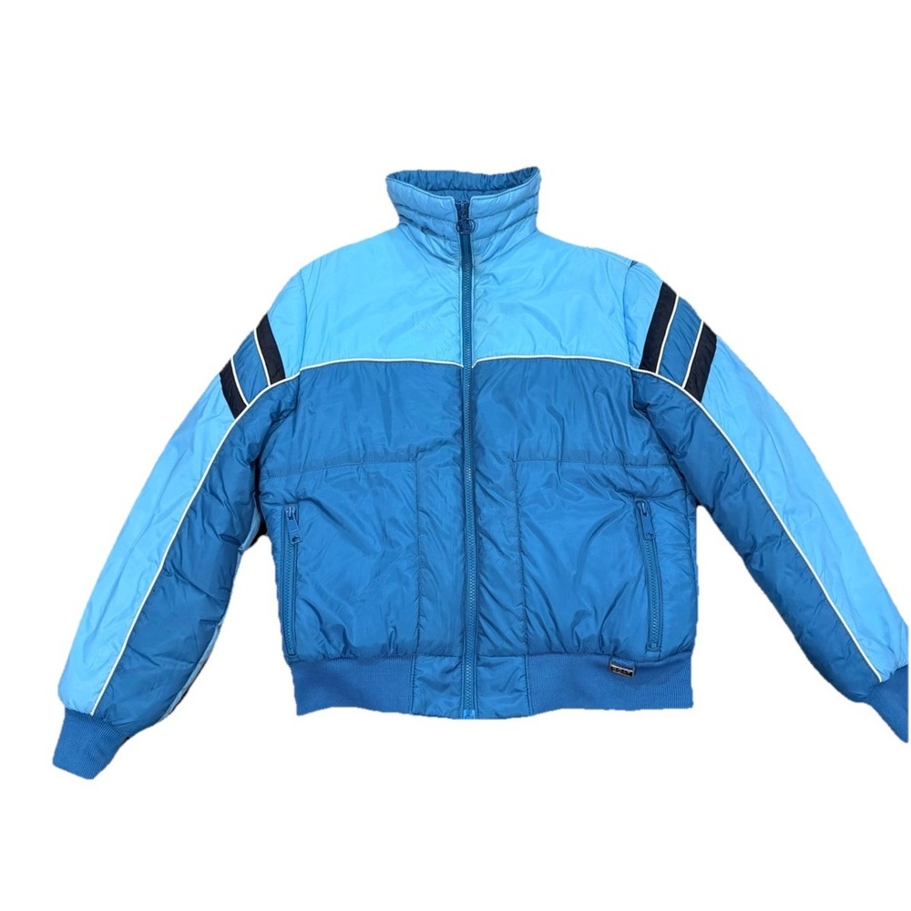 Vintage 80s Mountain Goat by White Stag Ski Jacket Blue Puffer Coat Size Large
